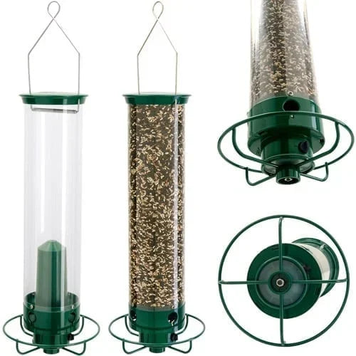 BowLift | Squirrel-Proof Bird Feeder | Spinning Tube Feeder with 4 Ports & 5 lb Seed Capacity