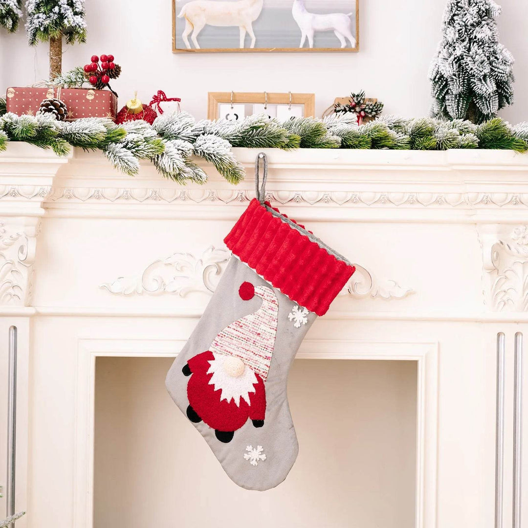 BowLift | Christmas Decorations Gold Velvet Patch Christmas Stockings