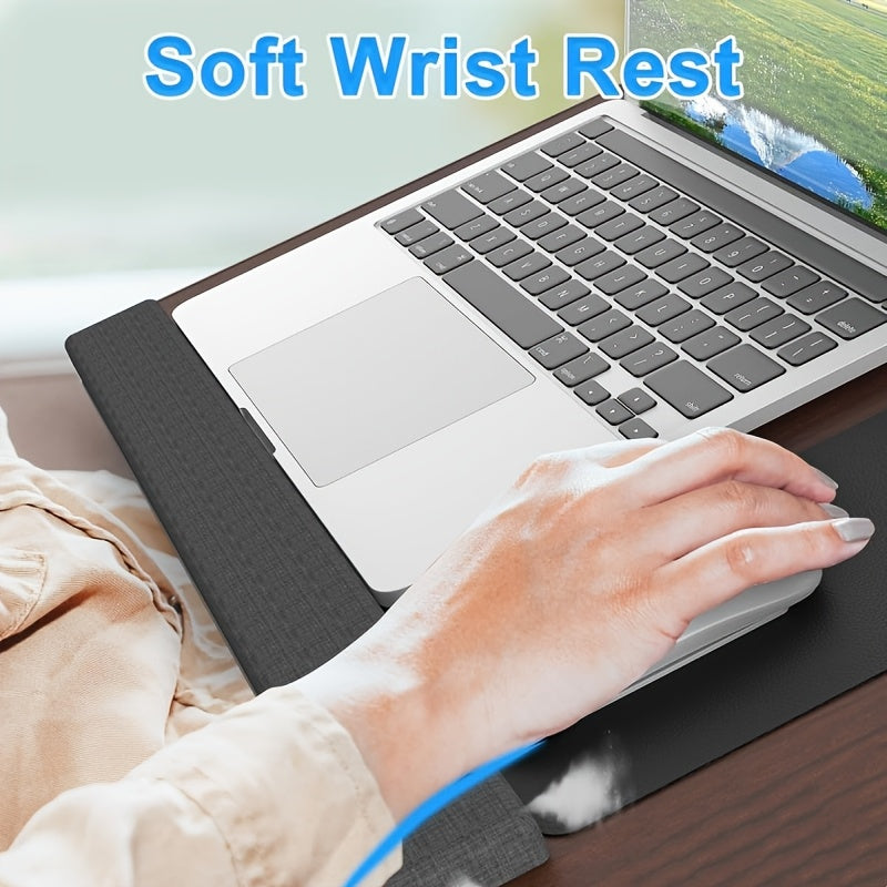 Ergonomic laptop stand with wrist support and device slots | Bowlift
