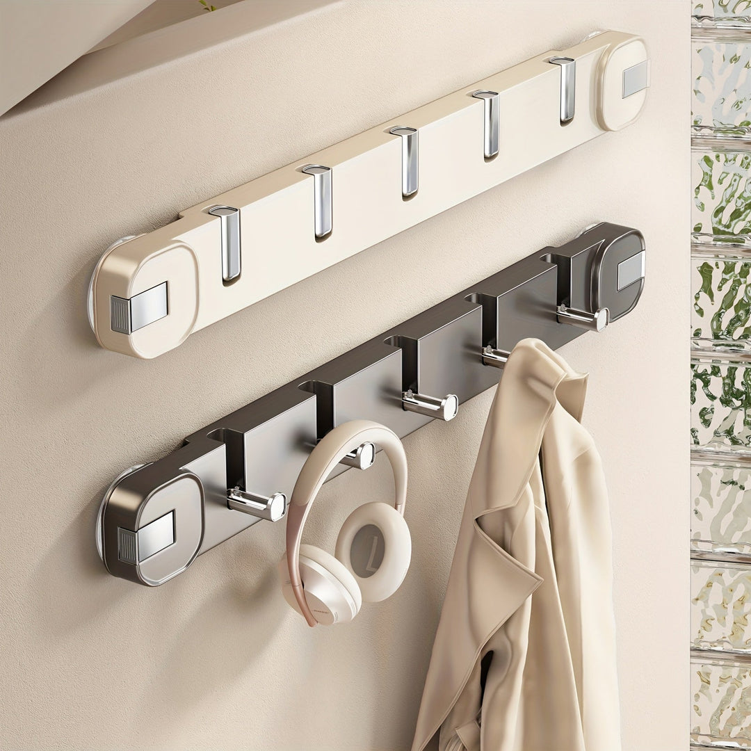 Wall Hook Panel Without Drilling – OrganizePlus Hidden 5-Hook Rack | Bowlift