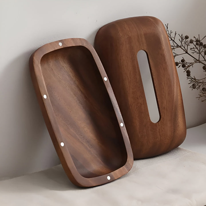 Tissue box made of walnut wood – Elegant and functional | Stylish home accessory | Bowlift