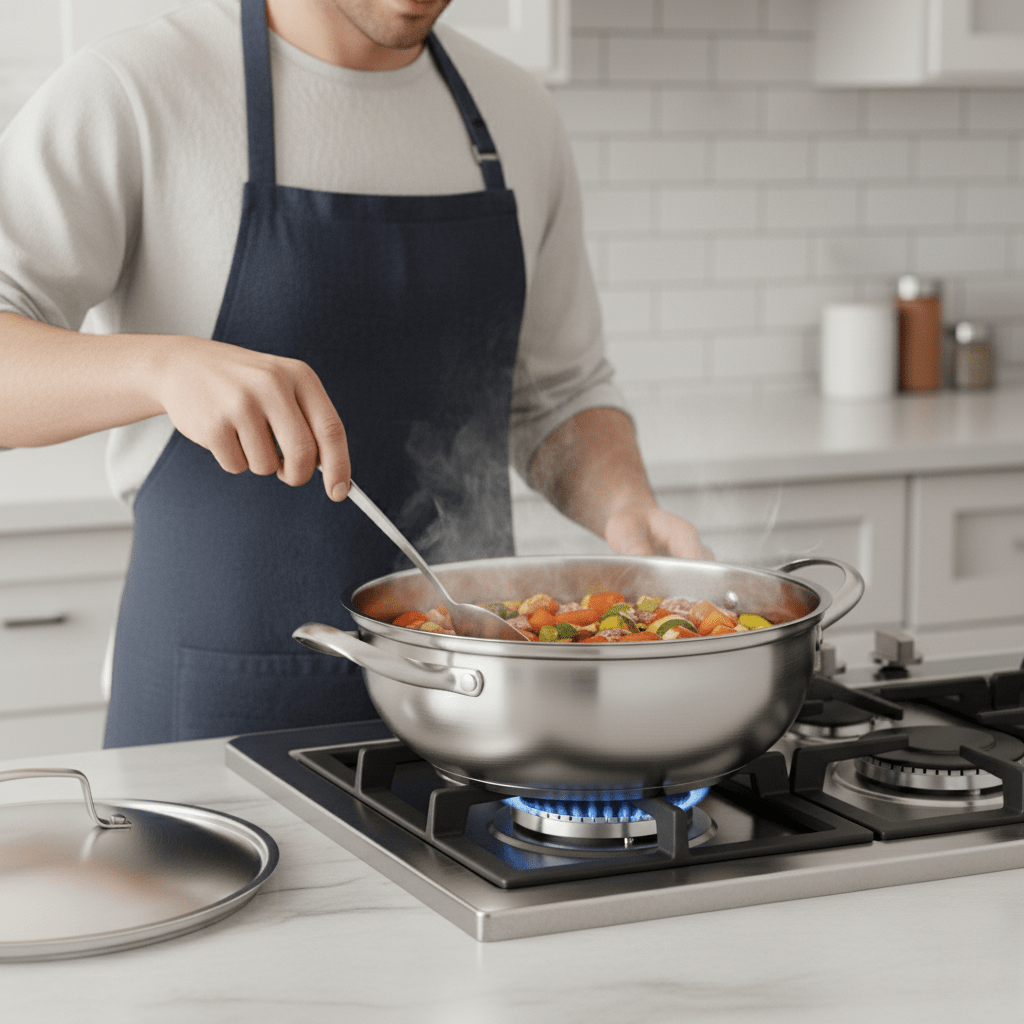 BowLift | Stainless Steel Cooking Pot 26 cm with Even Heat Distribution
