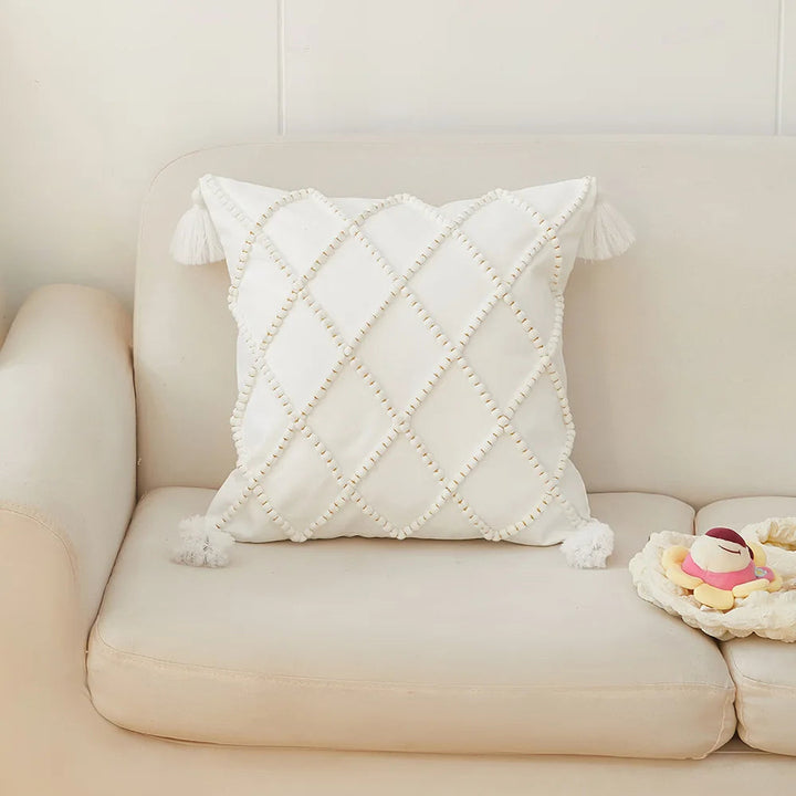 BowLift | Nordic Geometric Tassel Cushion Cover – Stylish Gradient Decorative Pillow Case