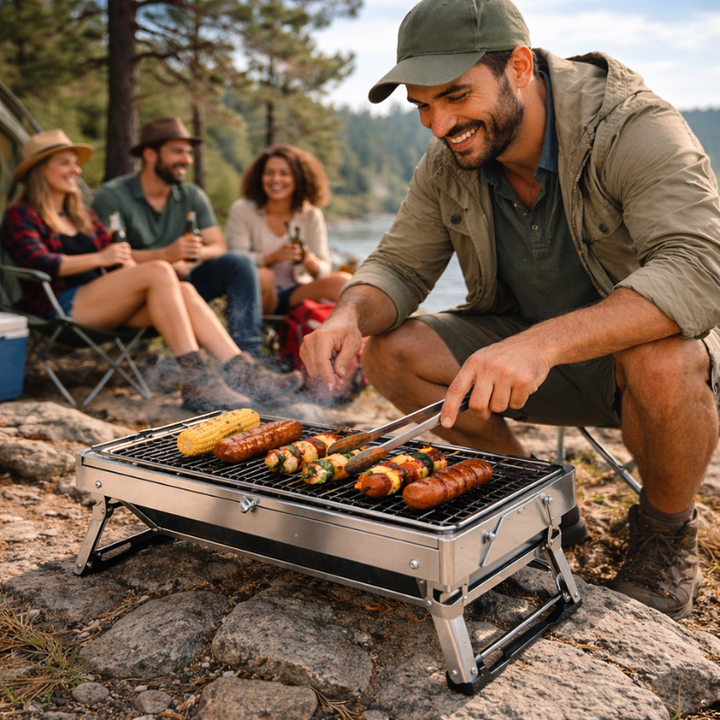 Portable compact grill for on the go | Bowlift