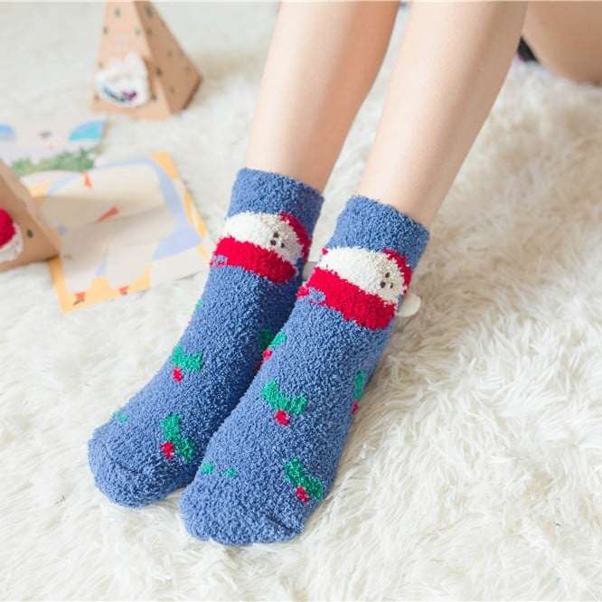 BowLift | Christmas socks in gift box design | Plush house & cuddle socks | Universal size