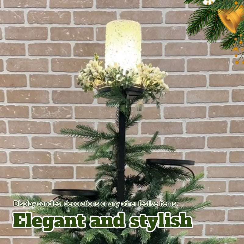 BowLift | Christmas Tree Topper Shelf | 3-tier | Black | Metal