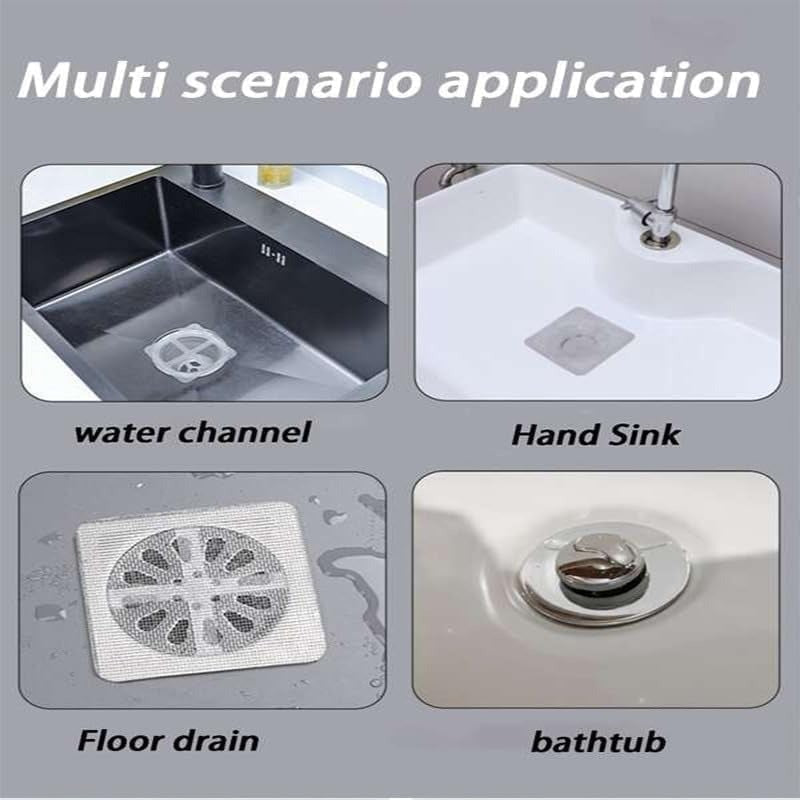 Disposable Drain Cover Stickers – Hair Catcher & Insect Blocker Bowlift