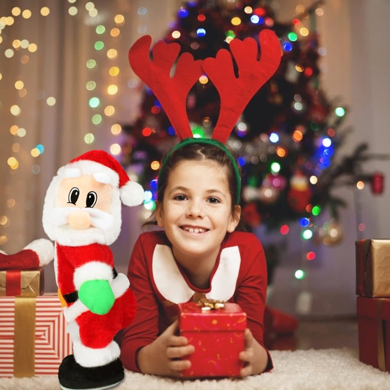 BowLift | Dancing Singing Santa Decoration | Animated Christmas Figure | Plays Festive Songs | Fun Holiday Gift Idea