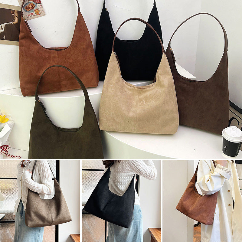BowLift | Suede messenger bag with large capacity