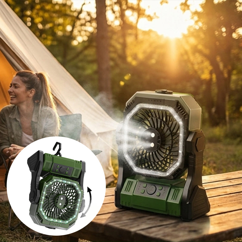 Rechargeable Outdoor Camping Fan Light | Bowlift