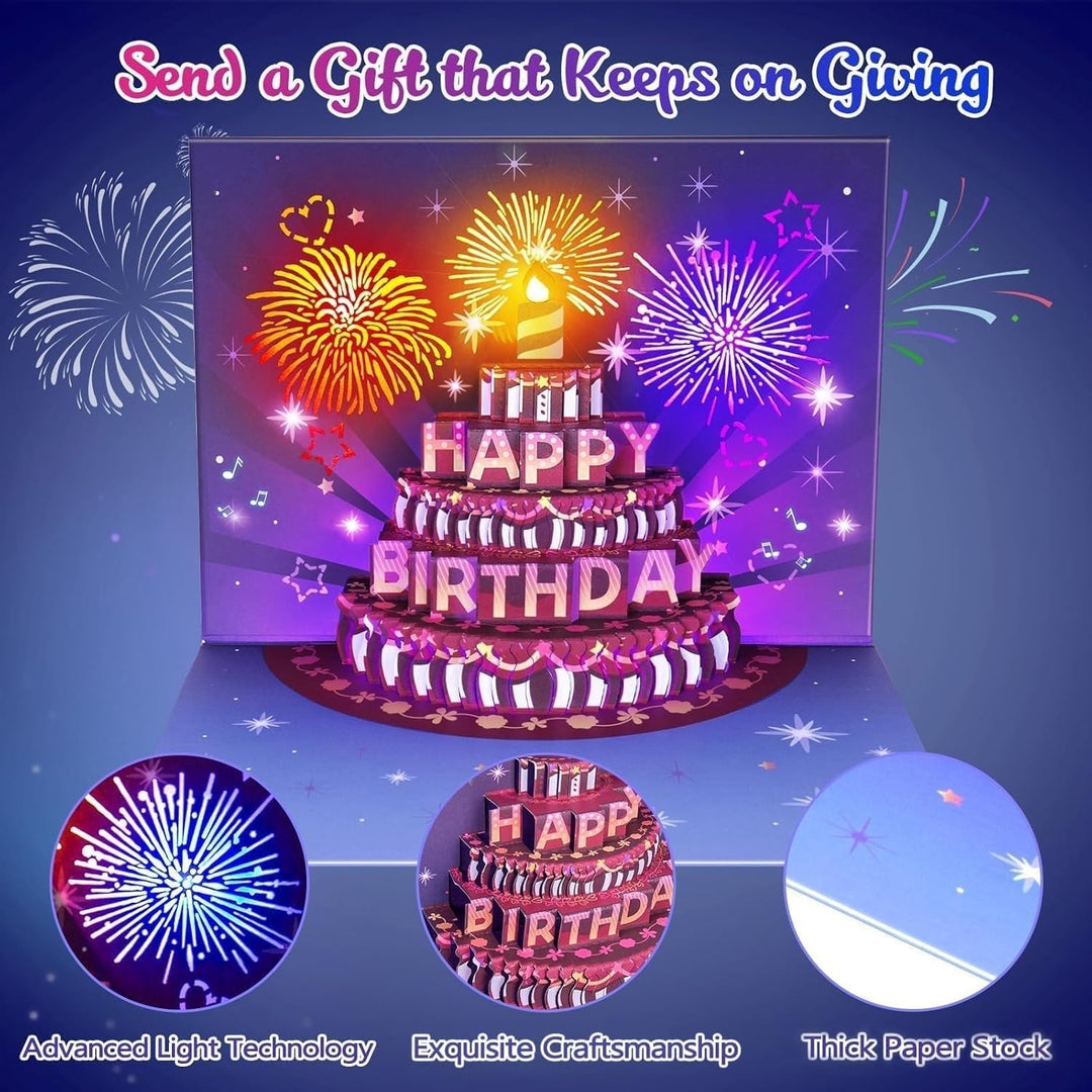 BowLift | Blow-Out LED Musical 3D Birthday Card