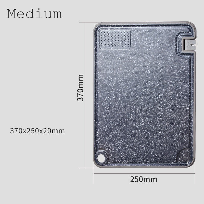 BowLift | Cutting Board with Built-In Knife Sharpener, Garlic Grater, Juice Catcher & Slip-Resistant Bottom, for Meat, Vegetable, Cheese