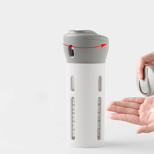 BowLift | Portable & Refillable 4-in-1 Lotion Sub-Bottle Dispenser, for Sanitizer, Lotion, Shampoo, Shower Gel and More