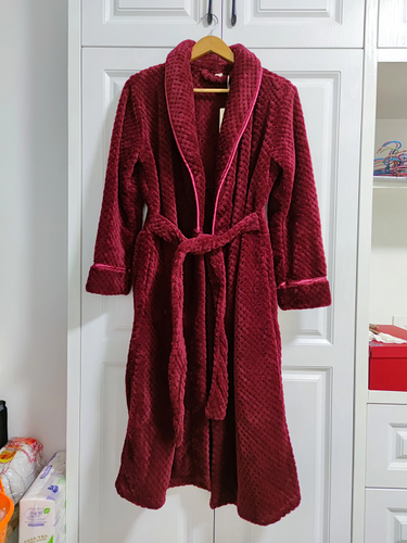 BowLift | Bathrobe Long | Fluffy & Warm | With Shawl Collar & Tie Belt