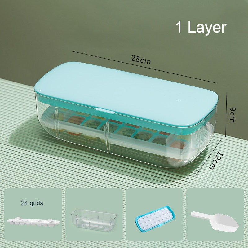 BowLift | 2-Tier 48 Grids Ice Cube Tray, with Clear Ice Cube Storage Box