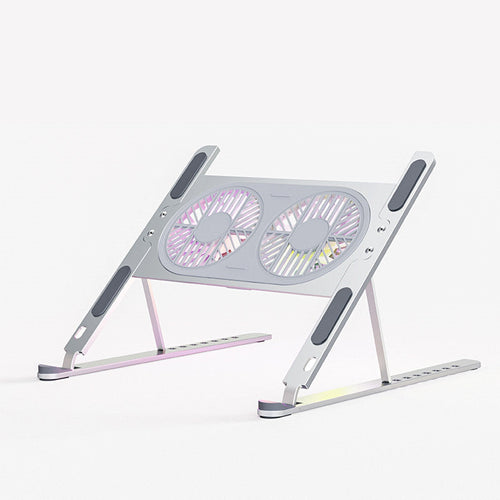 BowLift | Portable Ergonomic Laptop Cooling Stand, with Adjustable Height & Quiet LED Fans