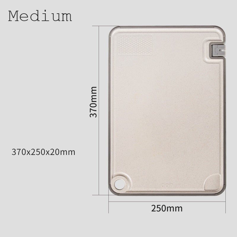 BowLift | Cutting Board with Built-In Knife Sharpener, Garlic Grater, Juice Catcher & Slip-Resistant Bottom, for Meat, Vegetable, Cheese