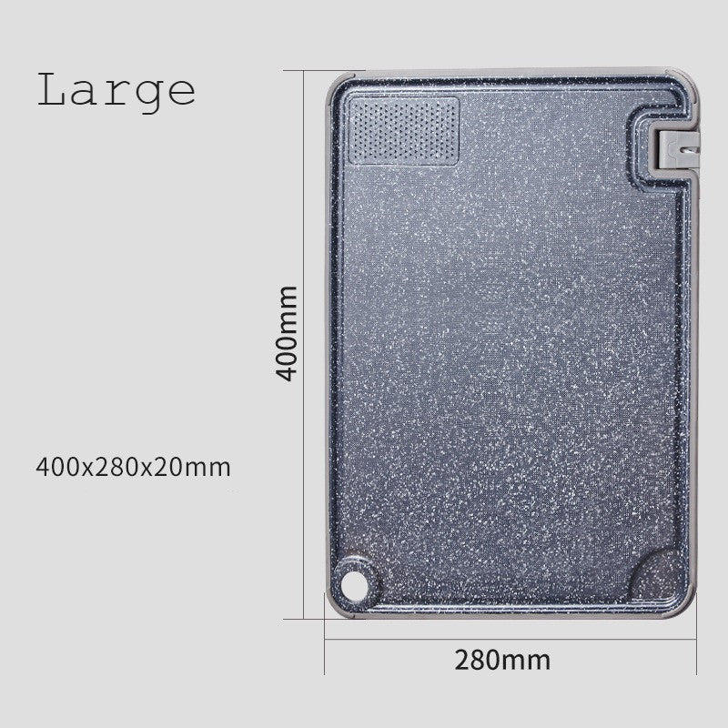 BowLift | Cutting Board with Built-In Knife Sharpener, Garlic Grater, Juice Catcher & Slip-Resistant Bottom, for Meat, Vegetable, Cheese