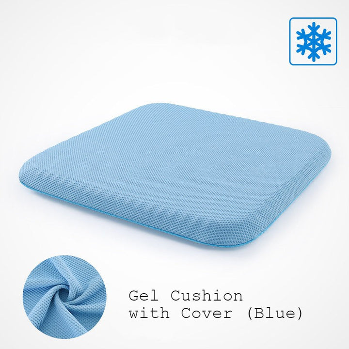 Portable Cooling Gel Seat Cushion, with Non-Slip Cover, for Car, Office Chair, Wheelchair & More | Bowlift