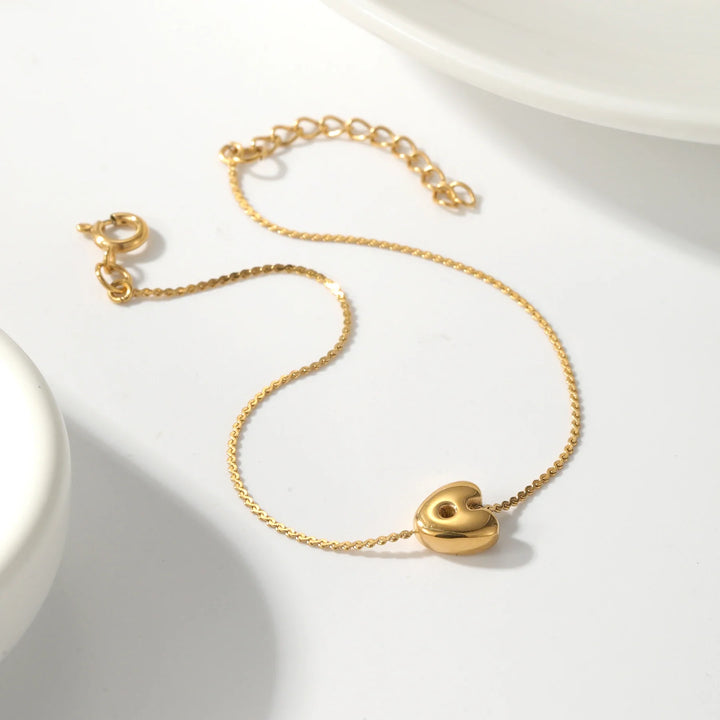 BowLift | Dainty Bubble Letter Initial Bracelet