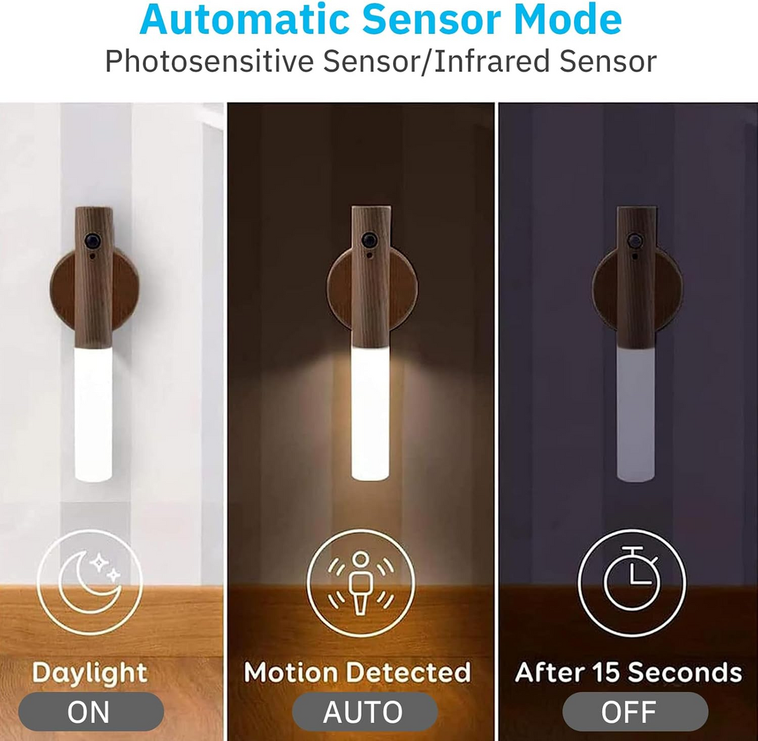 BowLift | Wall Light LED Motion Sensor Wooden Lamp