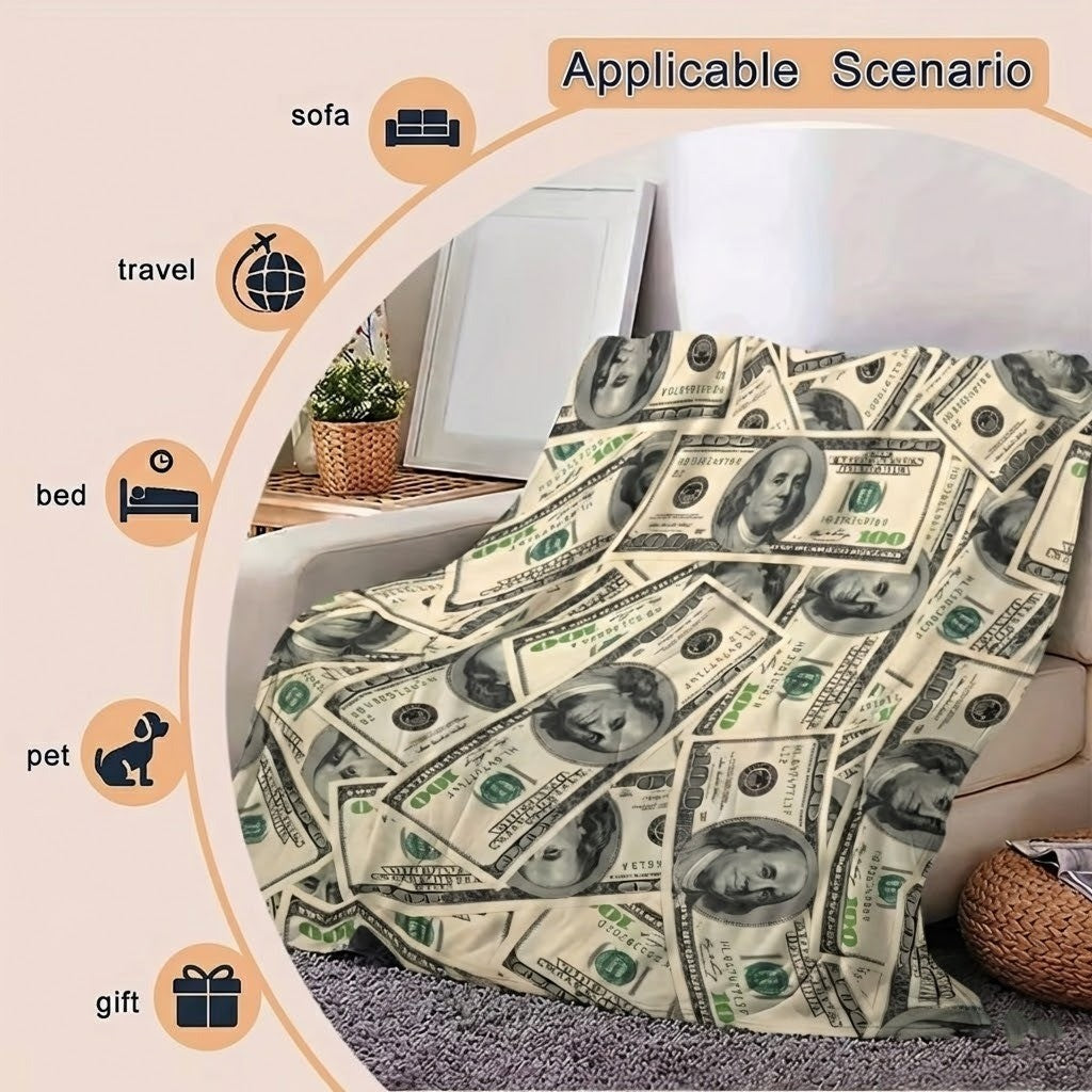 Funny Money Money Soft Sofa Bowliftanket | Bowlift