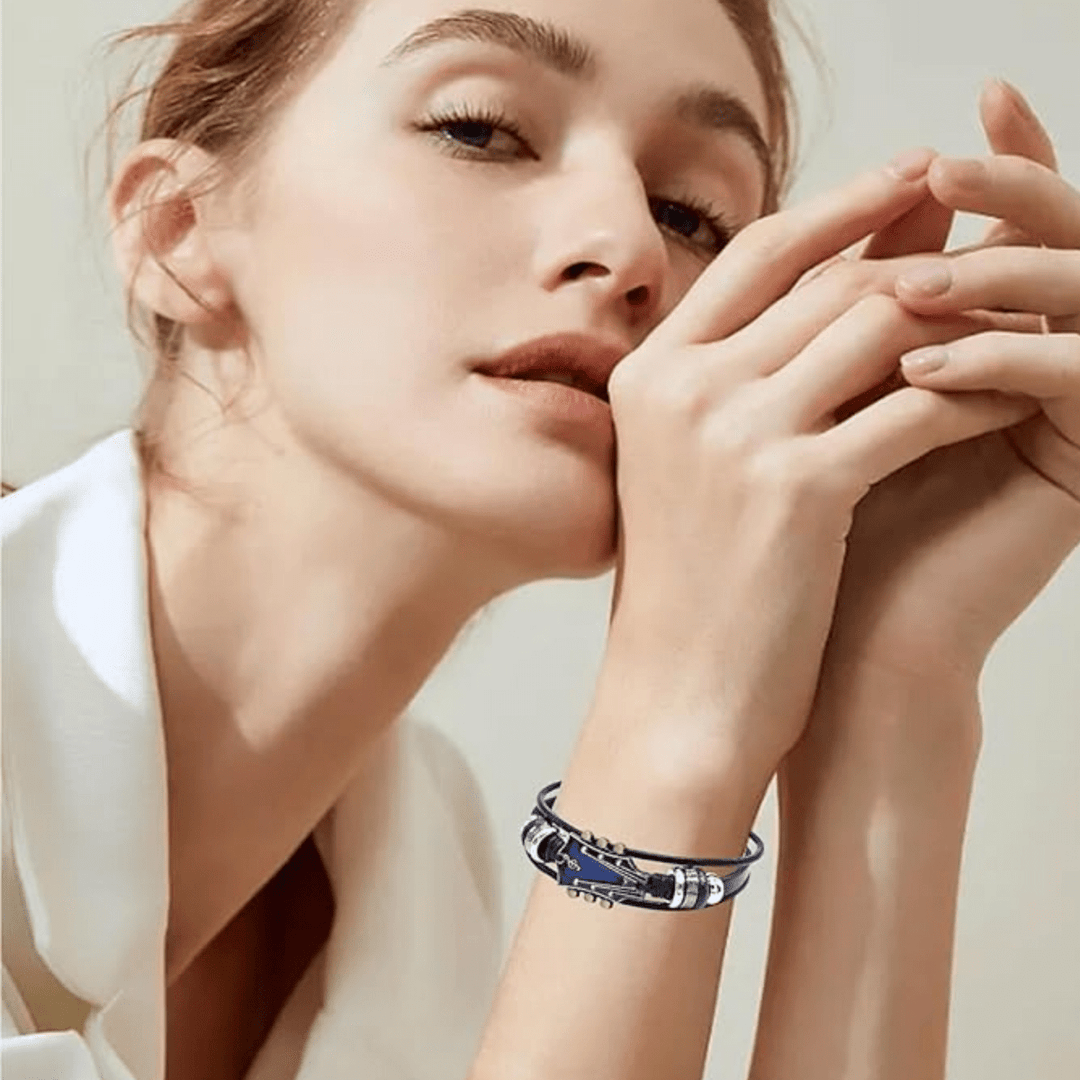 BowLift | Leather Bracelet with Guitar-Inspired Design