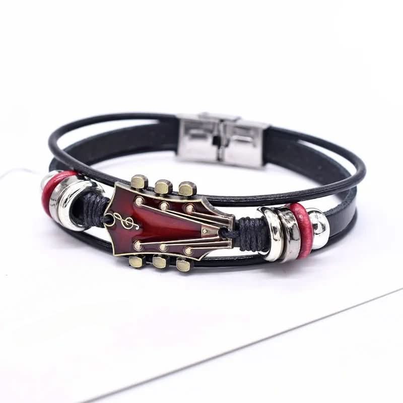 BowLift | Leather Bracelet with Guitar-Inspired Design
