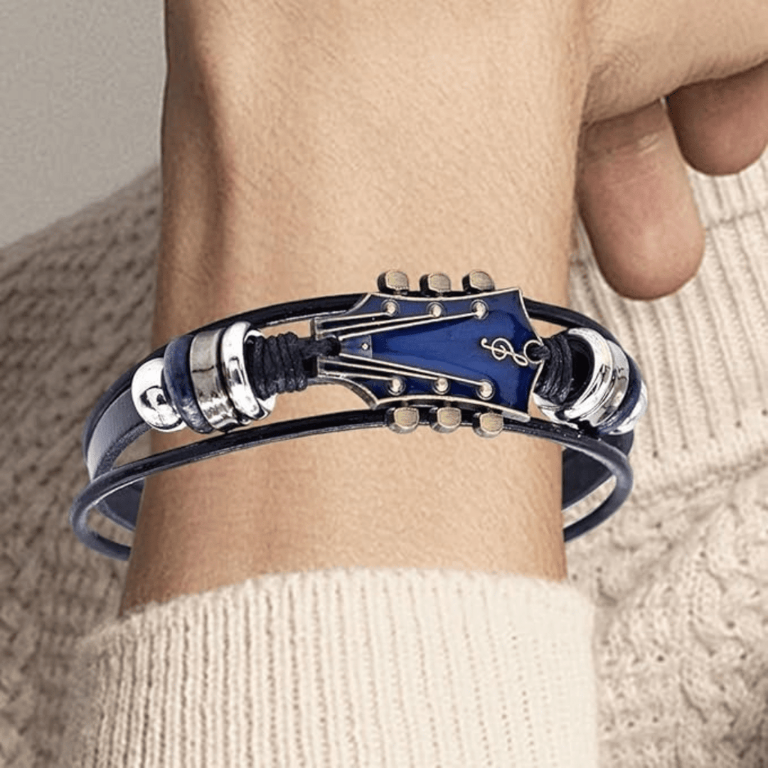 BowLift | Leather Bracelet with Guitar-Inspired Design