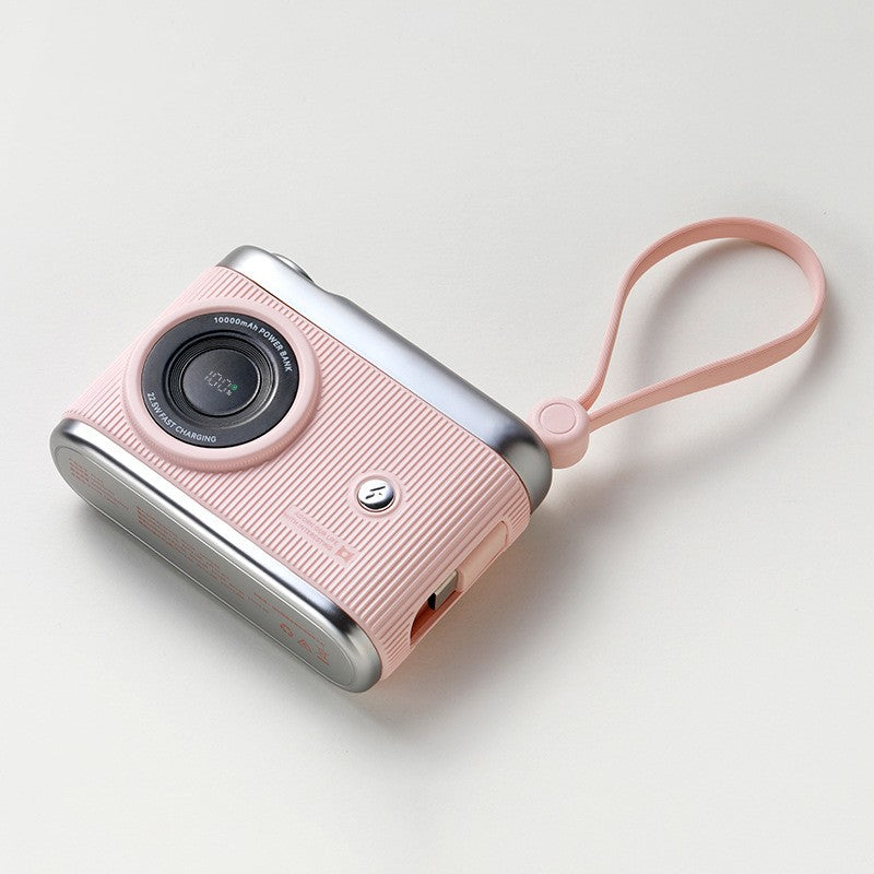 BowLift | 10000mAh Compact Portable Power Bank With Built-In Cables