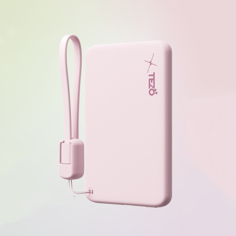 BowLift | Ultra-Thin Colorful Magnetic Charging Power Bank With Built-In Lanyard