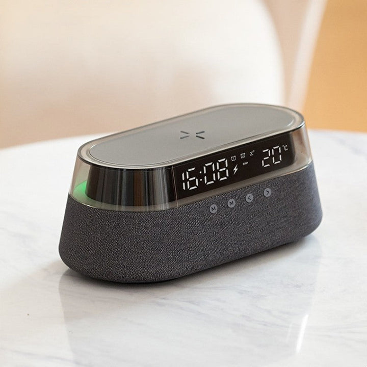 BowLift | Night Light Wireless Charging Alarm Clock Retro Bluetooth Speaker