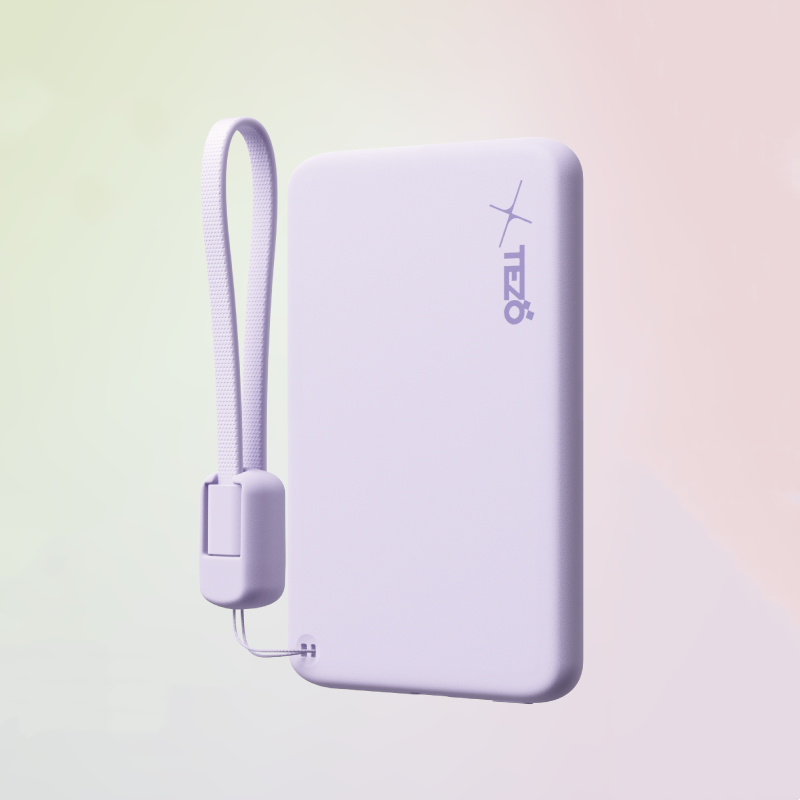 BowLift | Ultra-Thin Colorful Magnetic Charging Power Bank With Built-In Lanyard