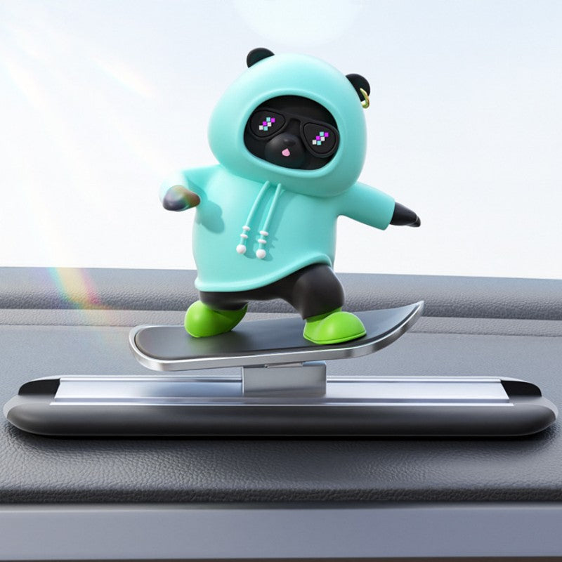 BowLift | Car-Mounted Cartoon Skateboarding Bear Sliding Ornament