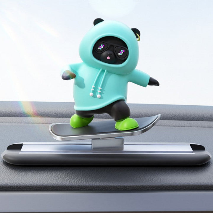 BowLift | Car-Mounted Cartoon Skateboarding Bear Sliding Ornament
