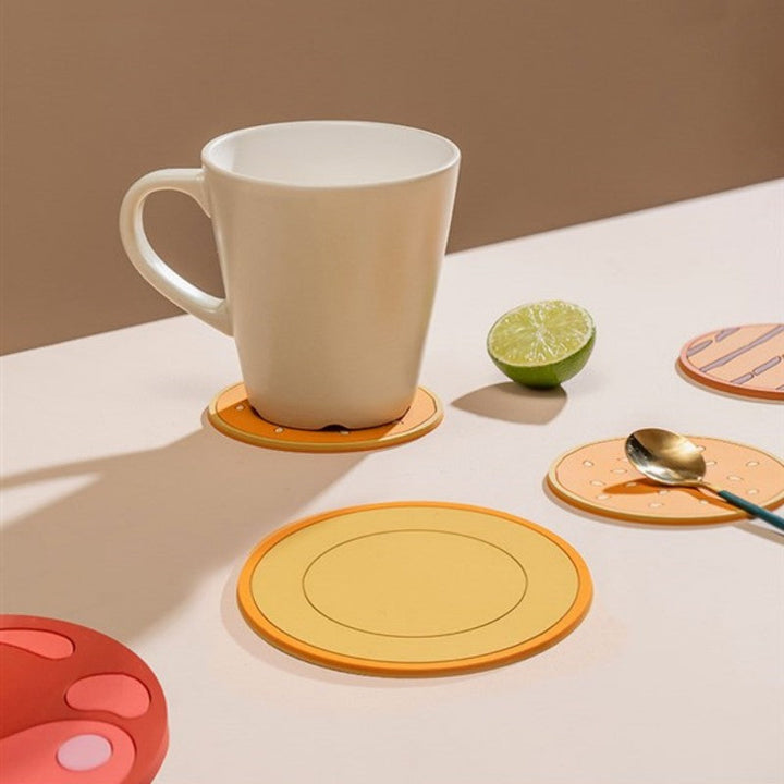 BowLift | Creative Layered Design Burger-Shaped Insulated Coaster Set