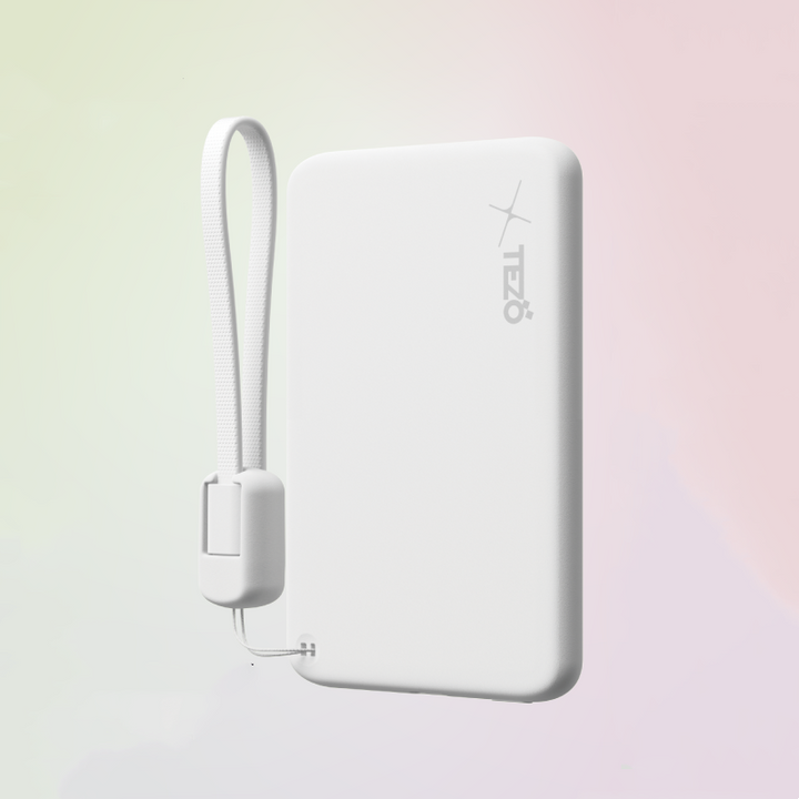 BowLift | Ultra-Thin Colorful Magnetic Charging Power Bank With Built-In Lanyard