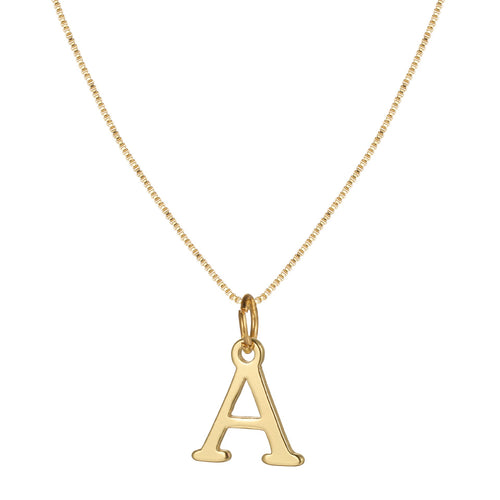 BowLift | 14k Minimal Serif Initial Necklace