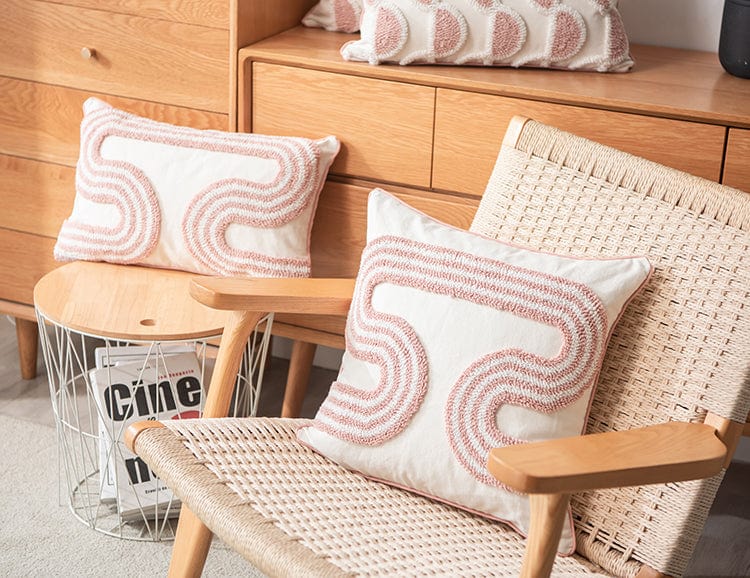 Abstract Loop-Tufted Pillow Bowlift