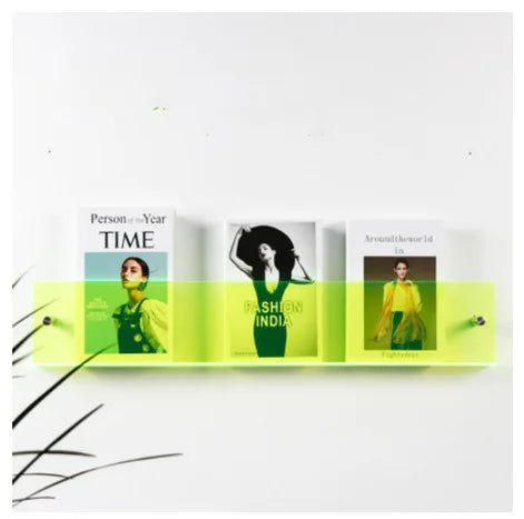 BowLift | ClearLine – Stylish Acrylic Wall Shelf for Magazines