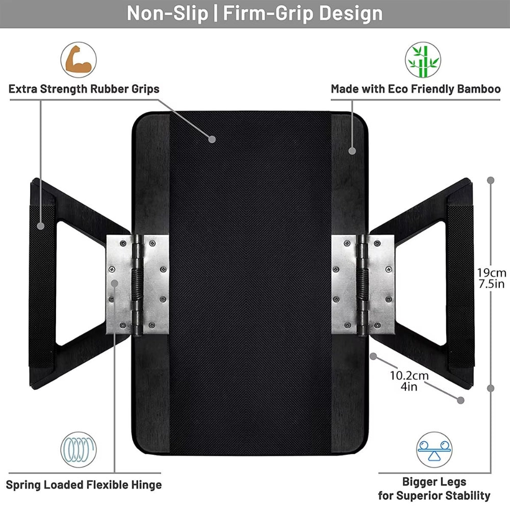 BowLift | Adjustable Bamboo Clip-On Arm Tray Table