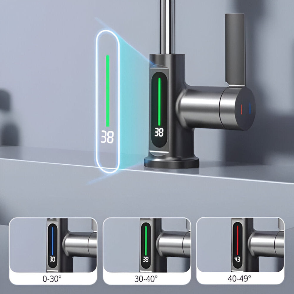 BowLift | Adjustable Kitchen Faucet with Temperature Display