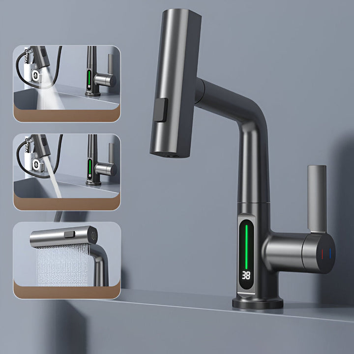 BowLift | Adjustable Kitchen Faucet with Temperature Display