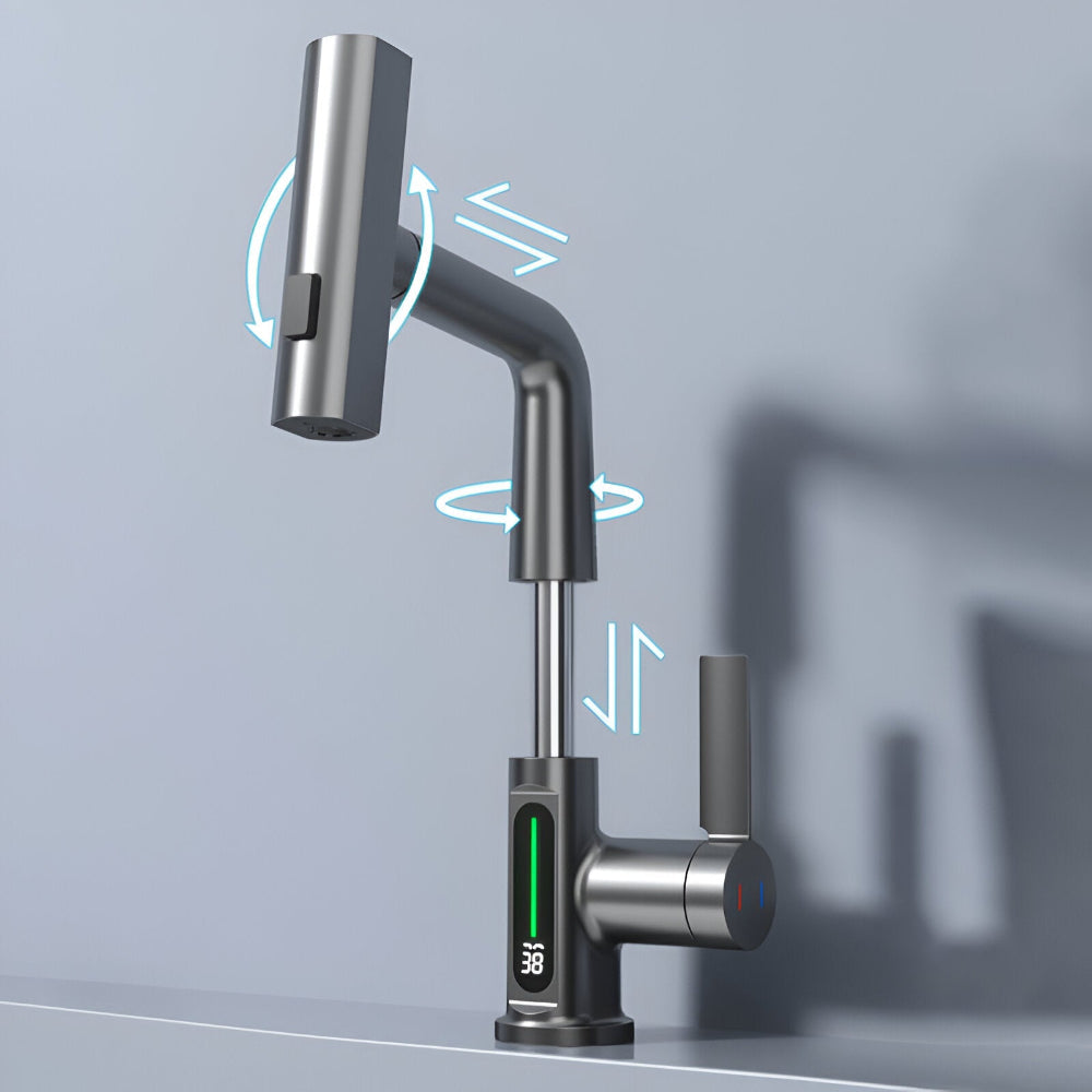 BowLift | Adjustable Kitchen Faucet with Temperature Display
