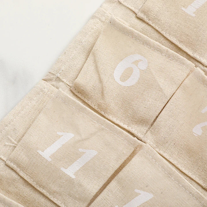 BowLift | Cotton Advent Calendar with 24 Pockets – Sustainable & Reusable Christmas Decoration