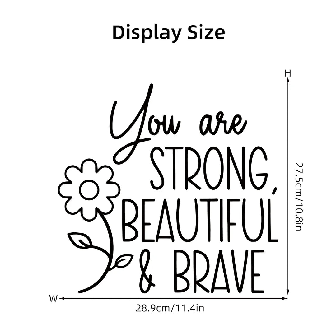 Daily Affirmation Quotes Mirror Stickers Removable Peel N Stick Vinyl Decals For Bathroom Bedroom Inspirational Home Decor Touches | Bowlift