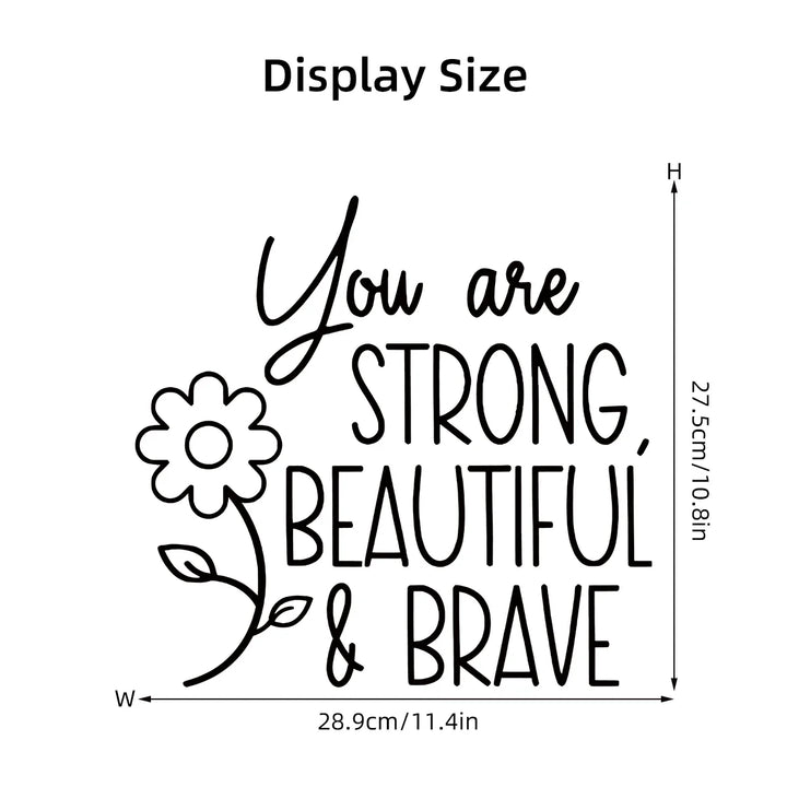 Daily Affirmation Quotes Mirror Stickers Removable Peel N Stick Vinyl Decals For Bathroom Bedroom Inspirational Home Decor Touches | Bowlift