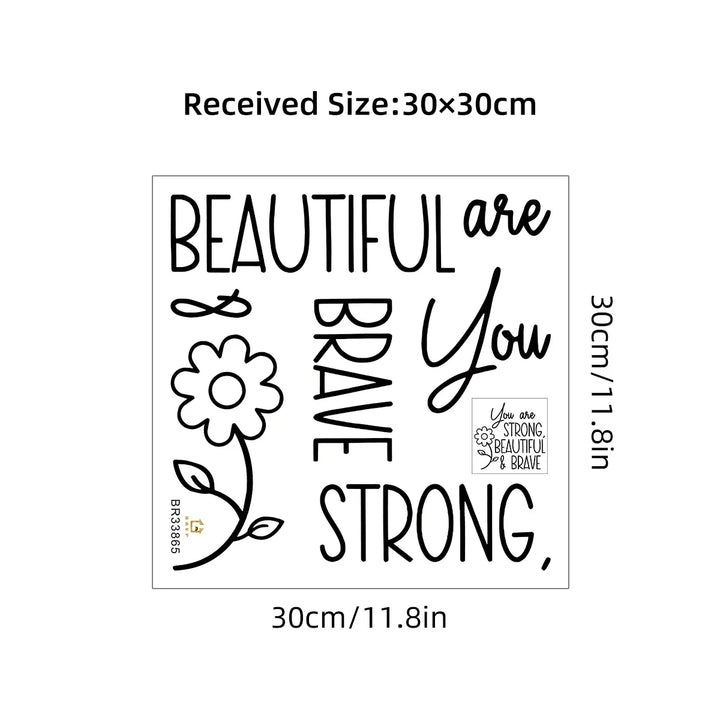 Daily Affirmation Quotes Mirror Stickers Removable Peel N Stick Vinyl Decals For Bathroom Bedroom Inspirational Home Decor Touches | Bowlift