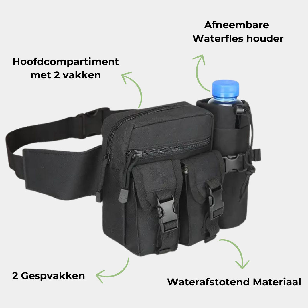 BowLift | WanderHipBag | Water Repellent & Lightweight | With Bottle Holder | Adjustable up to 118 cm