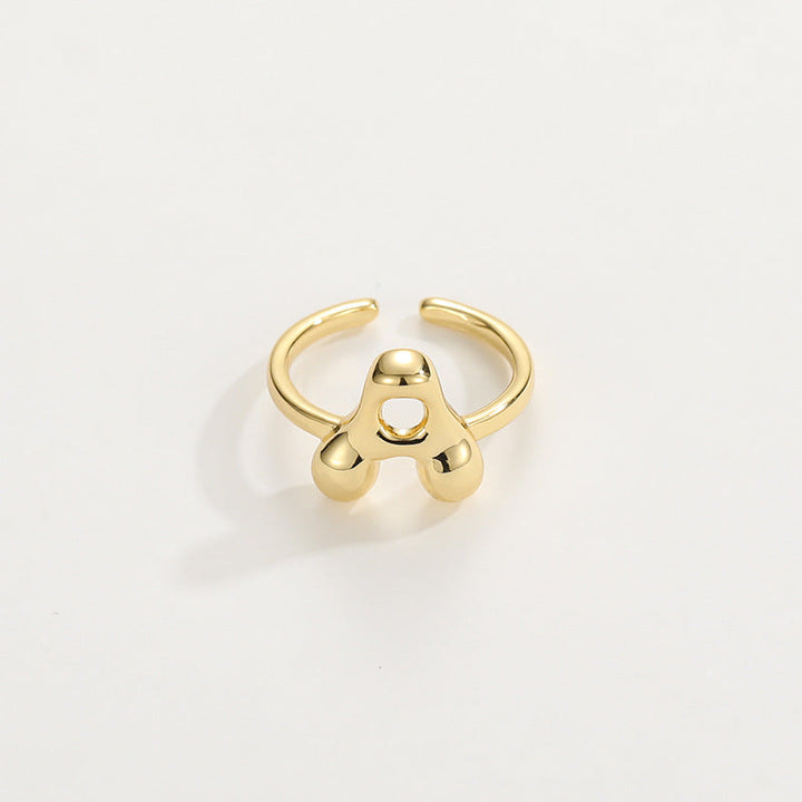 BowLift | Cute Bubble Letter Initial Ring